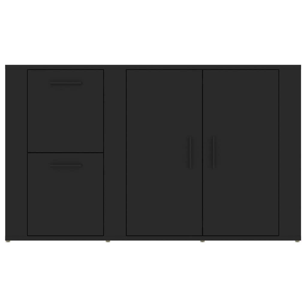 Credenza Nera 100x33x59,5 cm in Legno Multistrato