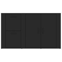 Credenza Nera 100x33x59,5 cm in Legno Multistrato 820997