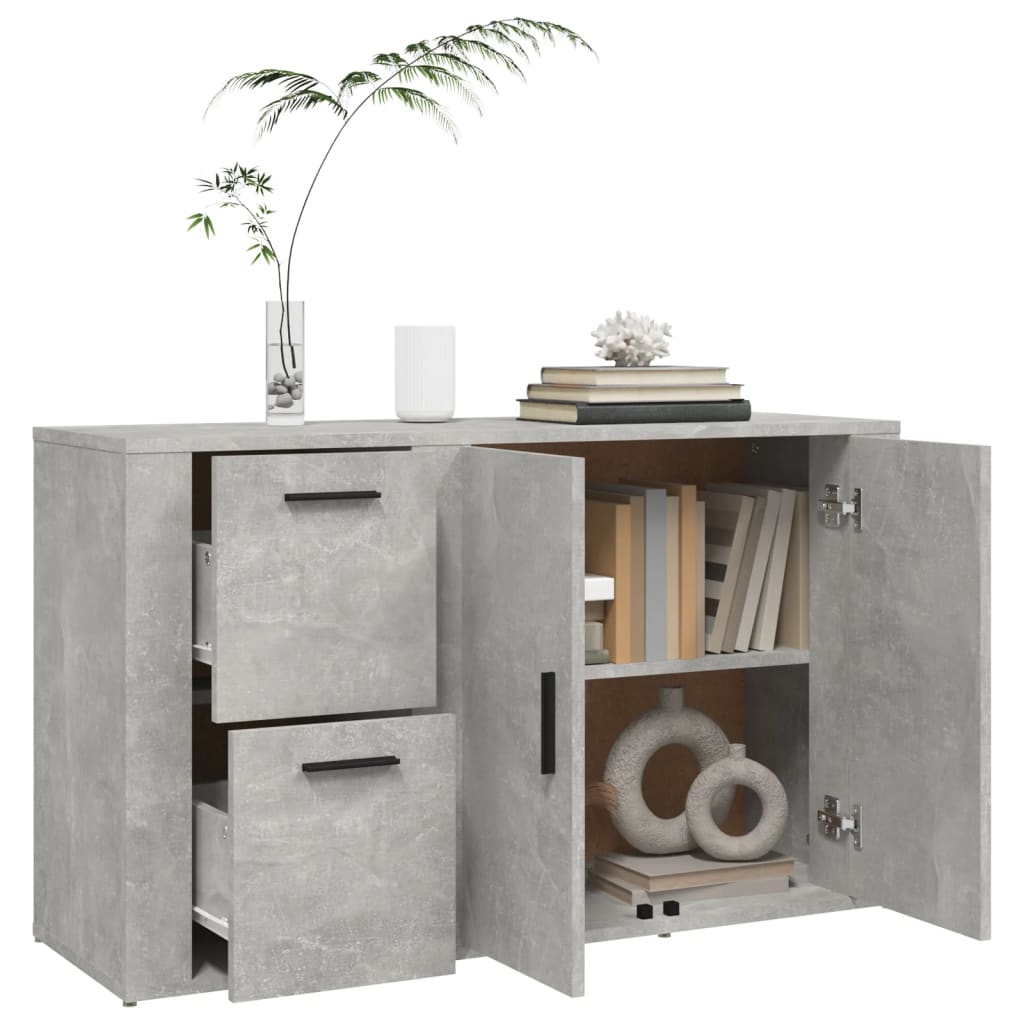 Credenza Grigio Cemento 100x33x59,5 cm in Legno Multistrato 821000