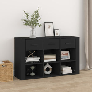 Credenza Nera 100x30x59,5 cm in Legno Multistrato cod mxl 8033