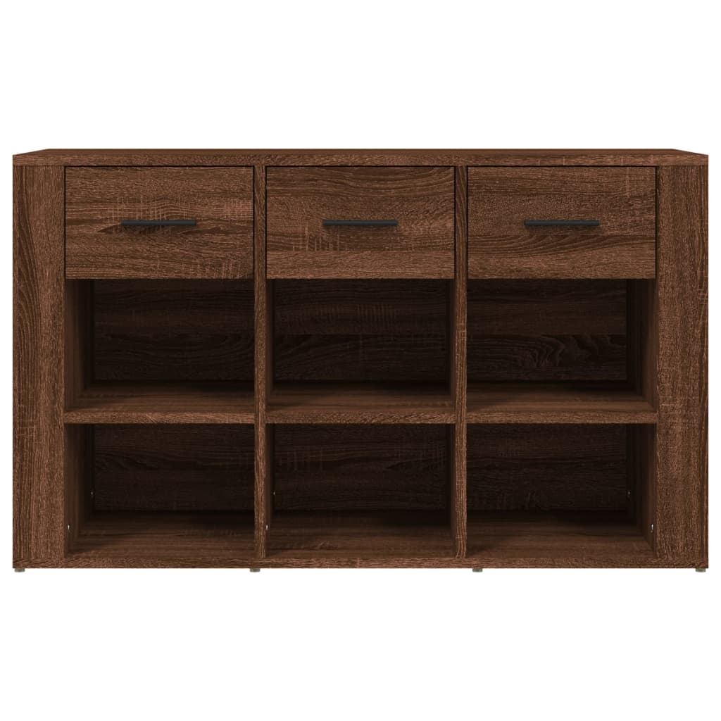 Credenza Rovere Marrone 100x30x59,5 cm in Legno Multistrato