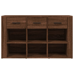 Credenza Rovere Marrone 100x30x59,5 cm in Legno Multistrato