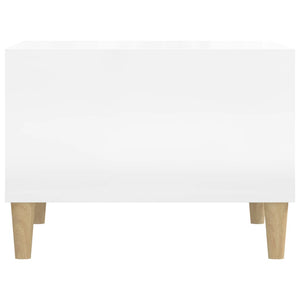 Tavolino Salotto Bianco Lucido 60x50x36,5 cm Legno Multistrato cod mxl 24346