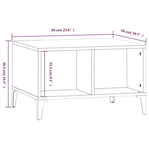 Tavolino da Salotto Nero 60x50x36,5 cm in Legno Multistrato cod mxl 20320