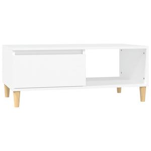 Tavolino da Salotto Bianco 90x50x36,5 cm in Legno Multistrato cod mxl 6055