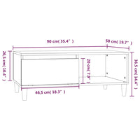 Tavolino da Salotto Rovere Marrone 90x50x36,5 cm in Multistrato cod mxl 23143