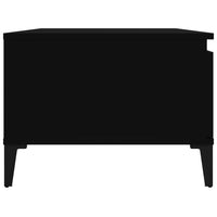 Tavolino da Salotto Nero 90x50x36,5 cm in Legno Multistrato