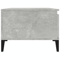 Tavolino Salotto Grigio Cemento 90x50x36,5 cm Legno Multistrato