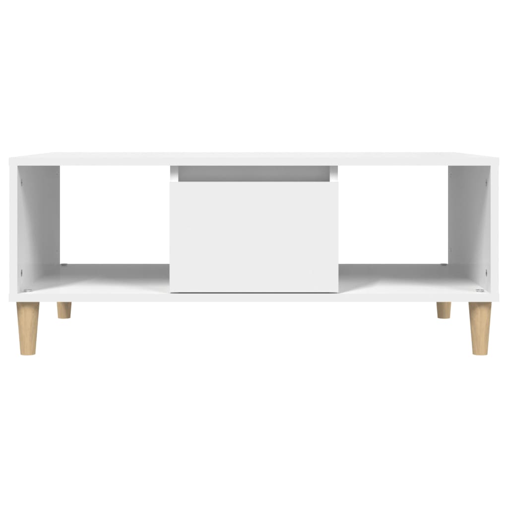 Tavolino da Salotto Bianco 90x50x36,5 cm in Legno Multistrato