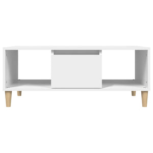 Tavolino da Salotto Bianco 90x50x36,5 cm in Legno Multistrato