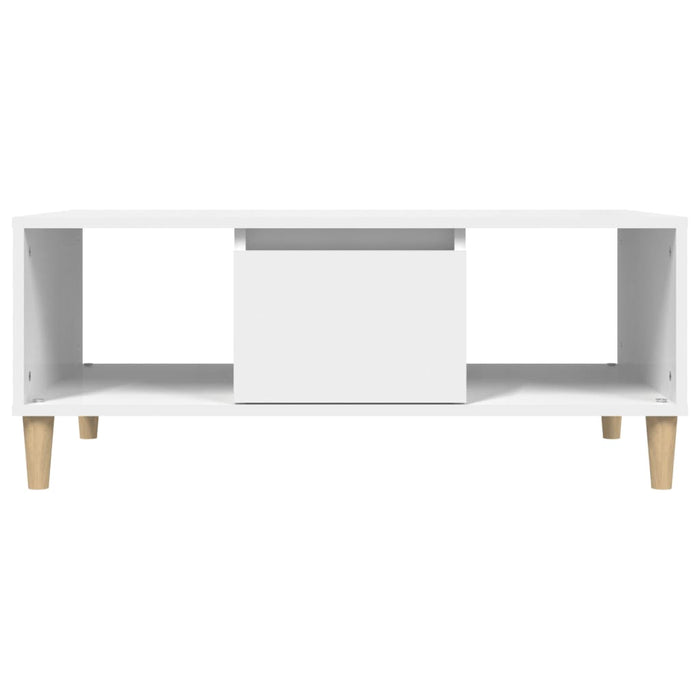 Tavolino da Salotto Bianco 90x50x36,5 cm in Legno Multistrato