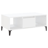 Tavolino da Salotto Bianco 90x50x36,5 cm in Legno Multistrato cod mxl 9494