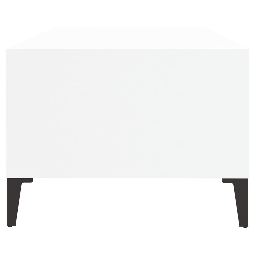 Tavolino da Salotto Bianco 90x50x36,5 cm in Legno Multistrato cod mxl 9494