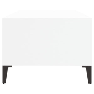 Tavolino da Salotto Bianco 90x50x36,5 cm in Legno Multistrato cod mxl 9494