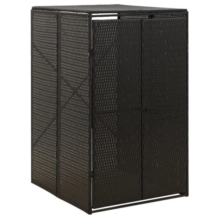 Copribidone Singolo Nero 70x80x117 cm in Polyrattan 319860