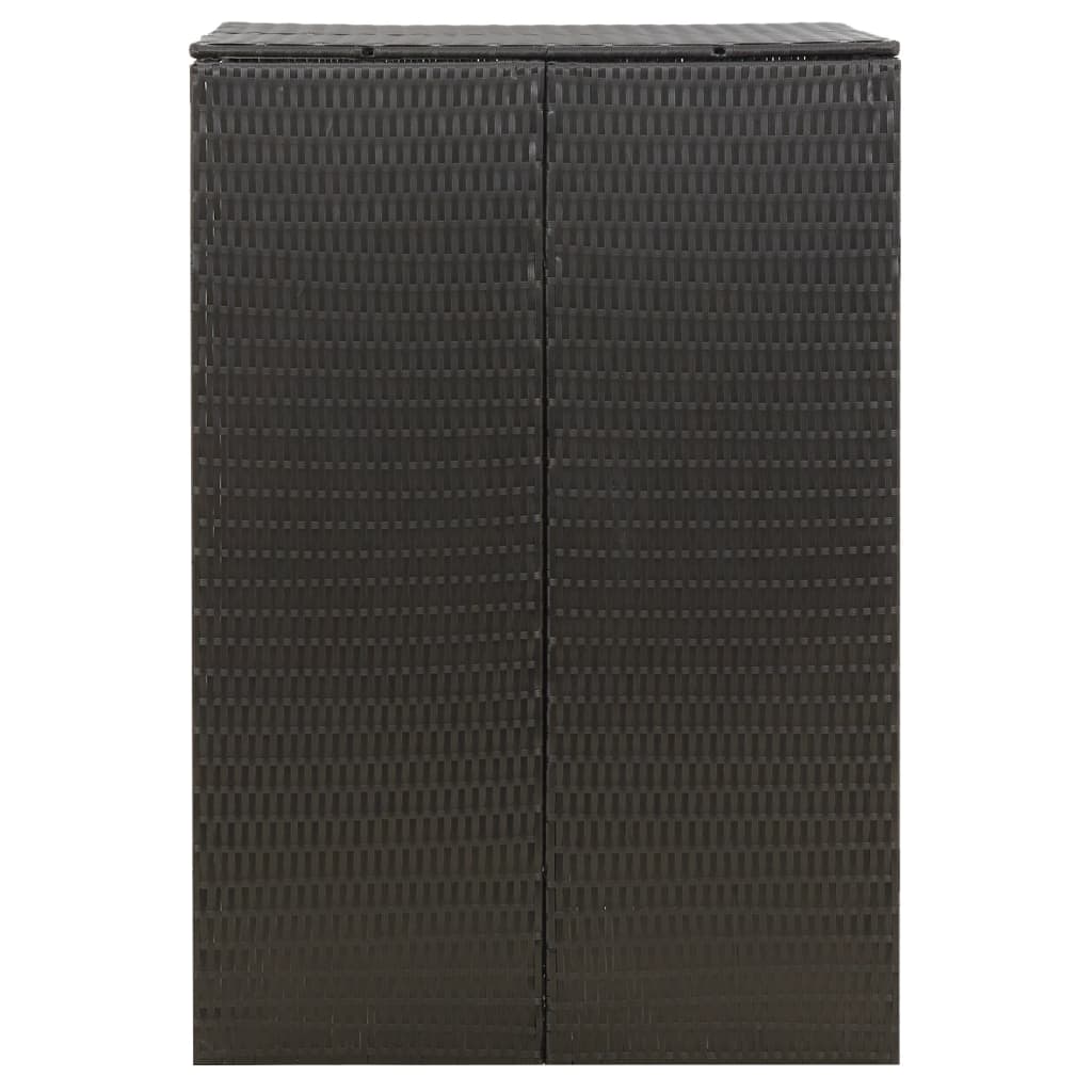 Copribidone Singolo Nero 70x80x117 cm in Polyrattan 319860