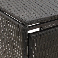 Copribidone Singolo Nero 70x80x117 cm in Polyrattan cod mxl 47421