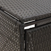 Copribidone Doppio Nero 140x80x117 cm in Polyrattan 319861