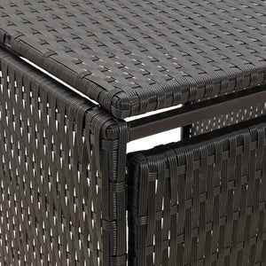 Copribidone Triplo Nero 207x80x117 cm in Polyrattan cod mxl 50299