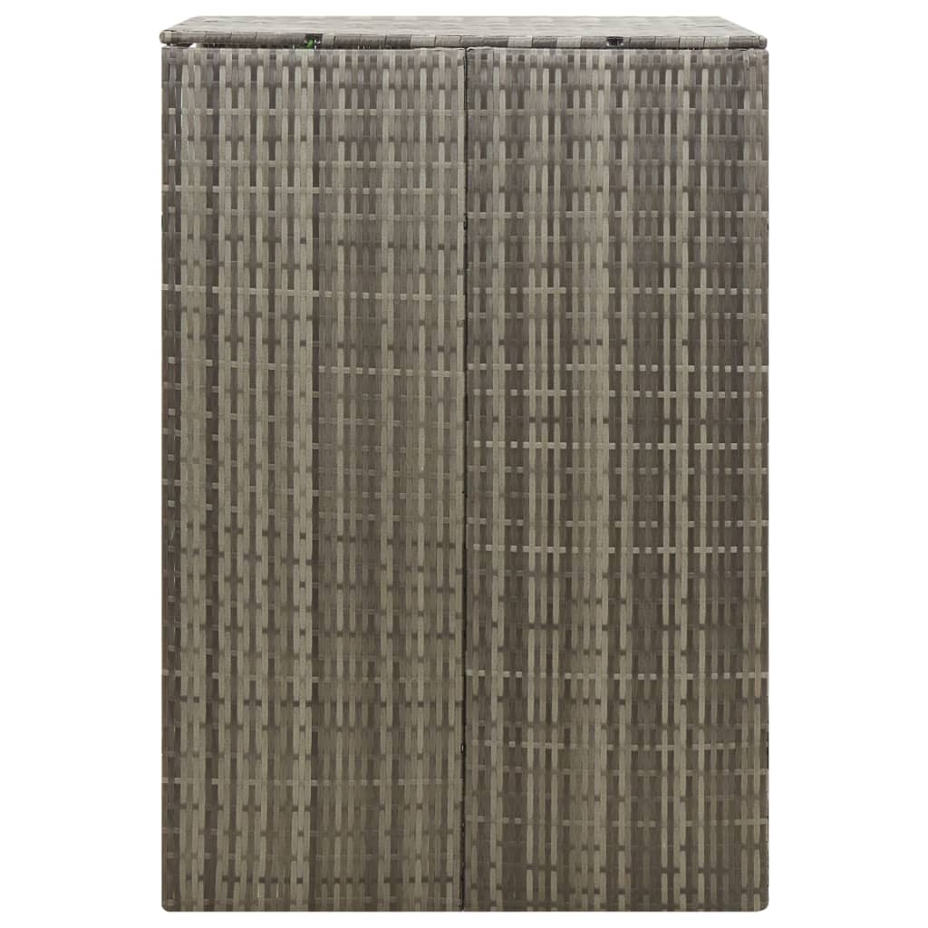 Copribidone Singolo Grigio 70x80x117 cm in Polyrattan cod mxl 44109