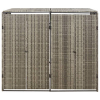 Copribidone Doppio Grigio 140x80x117 cm in Polyrattan cod mxl 50086