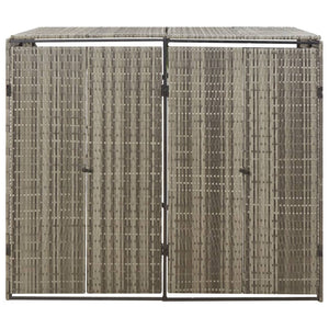 Copribidone Doppio Grigio 140x80x117 cm in Polyrattan cod mxl 50086