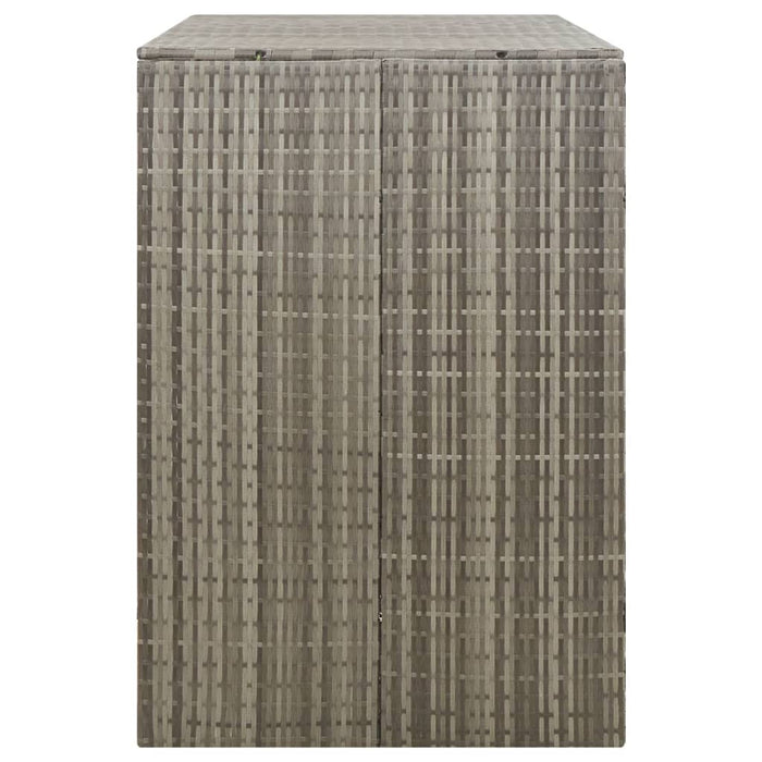 Copribidone Doppio Grigio 140x80x117 cm in Polyrattan cod mxl 50086