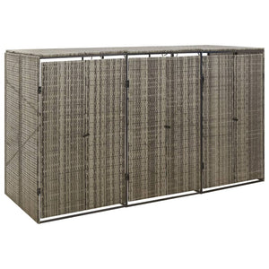 Copribidone Triplo Grigio 207x80x117 cm in Polyrattan cod mxl 47402