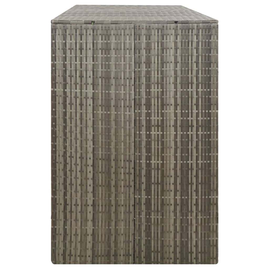 Copribidone Triplo Grigio 207x80x117 cm in Polyrattan cod mxl 47402