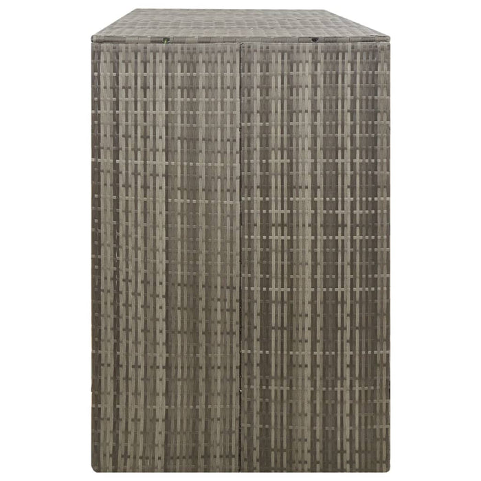 Copribidone Triplo Grigio 207x80x117 cm in Polyrattan cod mxl 47402