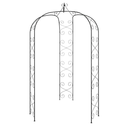 Arco da Giardino Nero Ø180x255 cm Acciaiocod mxl 79186