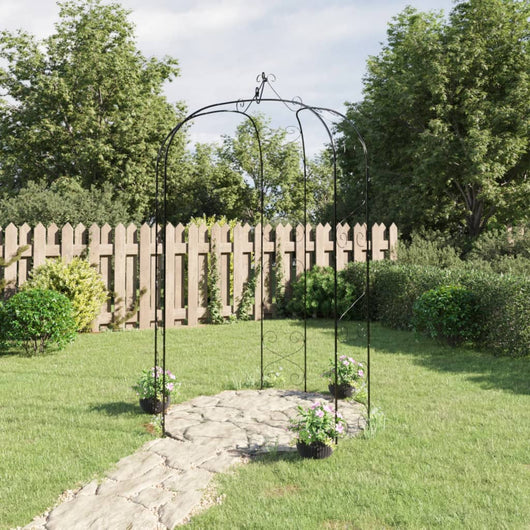 Arco da Giardino Nero Ø180x255 cm Acciaiocod mxl 79186