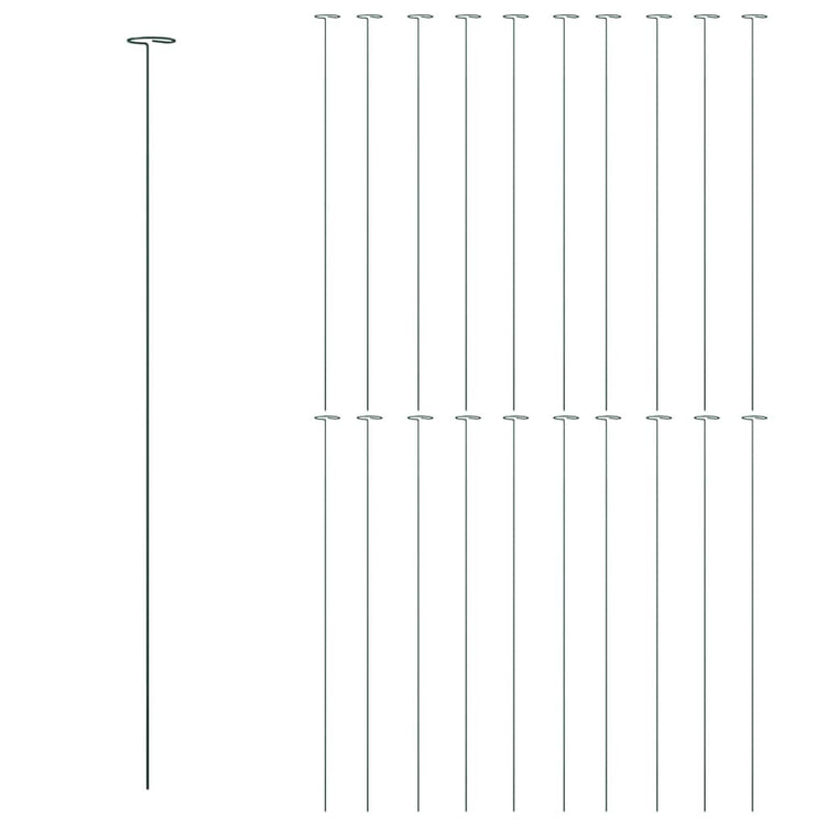 Supporti per Piante da Giardino 20 pz Verde Scuro 91 cm Acciaio 319365