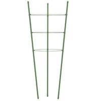 Supporti Piante da Giardino con 3 Anelli 5pz Verde 45cm Acciaio 319372