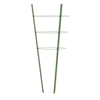 Supporti Piante da Giardino con 3 Anelli 5pz Verde 45cm Acciaio 319372