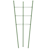 Supporti Piante da Giardino con 3 Anelli 5pz Verde 60cm Acciaio 319373