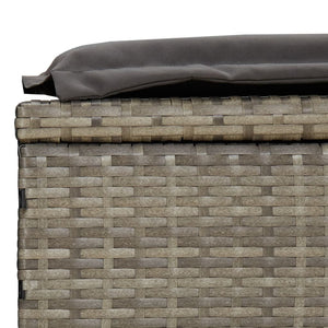 Lettino con Tetto Rotondo Grigio 211x57x140 cm Polyrattan 319643