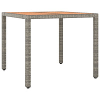 Tavolo Giardino Piano Legno Grigio Polyrattan e Massello Acaciacod mxl 126353