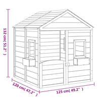 Casetta con Porta Chiudibile e Vasi Fiori Legno Massello Abete 93686