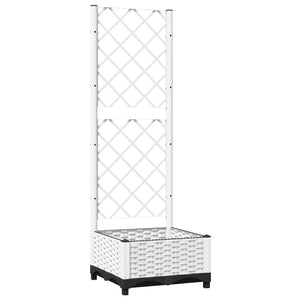 Fioriera da Giardino con Graticcio Bianco 40x40x121,5 cm PPcod mxl 71073