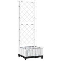 Fioriera da Giardino con Graticcio Bianco 40x40x121,5 cm PP 153279