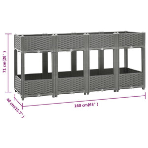 Fioriera Rialzata 160x40x71 cm in Polipropilene 153300