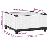 Fioriera Rialzata 40x40x23 cm in Polipropilene 153304