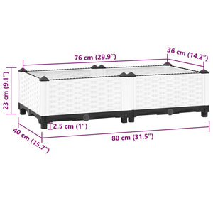 Fioriera Rialzata 80x40x23 cm in Polipropilene 153305