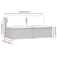 Divani Centrali da Giardino con Cuscini 2pz Polyrattan Grigio 319770