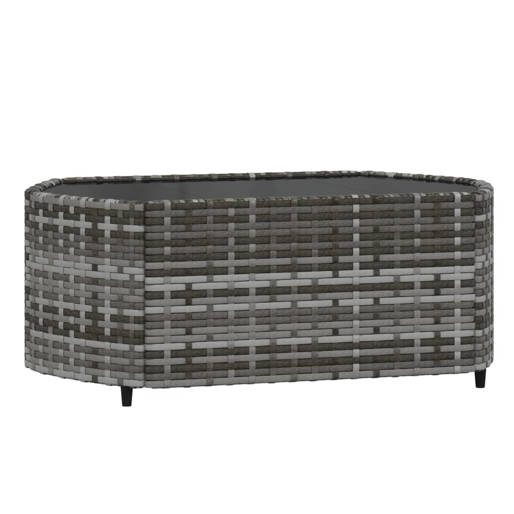 Set Divani da Giardino 4 pz con Cuscini in Polyrattan Grigio 319776