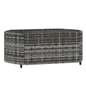 Set Divani da Giardino 4 pz con Cuscini in Polyrattan Grigio 319776