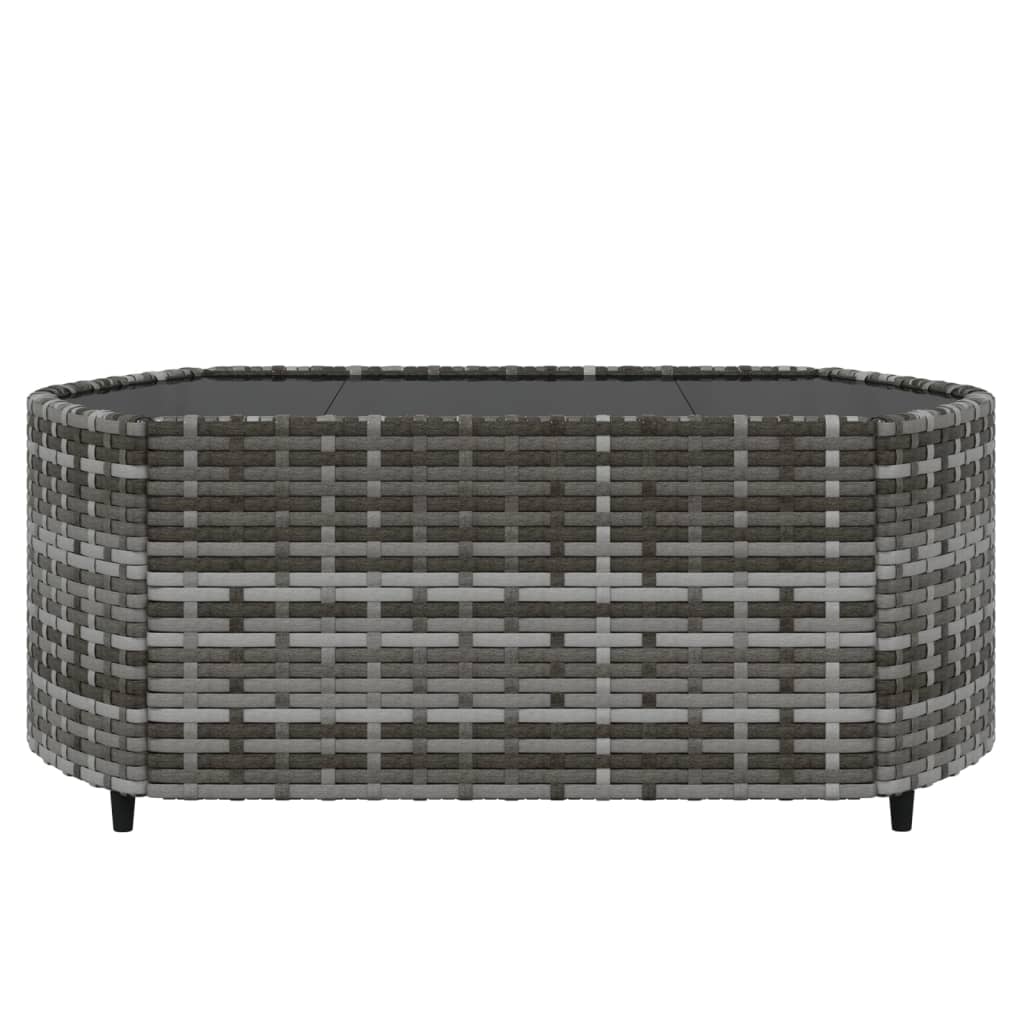 Set Divani da Giardino 4 pz con Cuscini in Polyrattan Grigio 319776