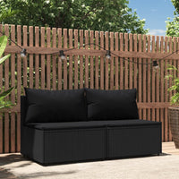 Divani Centrali da Giardino con Cuscini 2pz in Polyrattan Nerocod mxl 106094