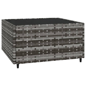 Set Divani da Giardino 3 pz con Cuscini in Polyrattan Grigio 319843